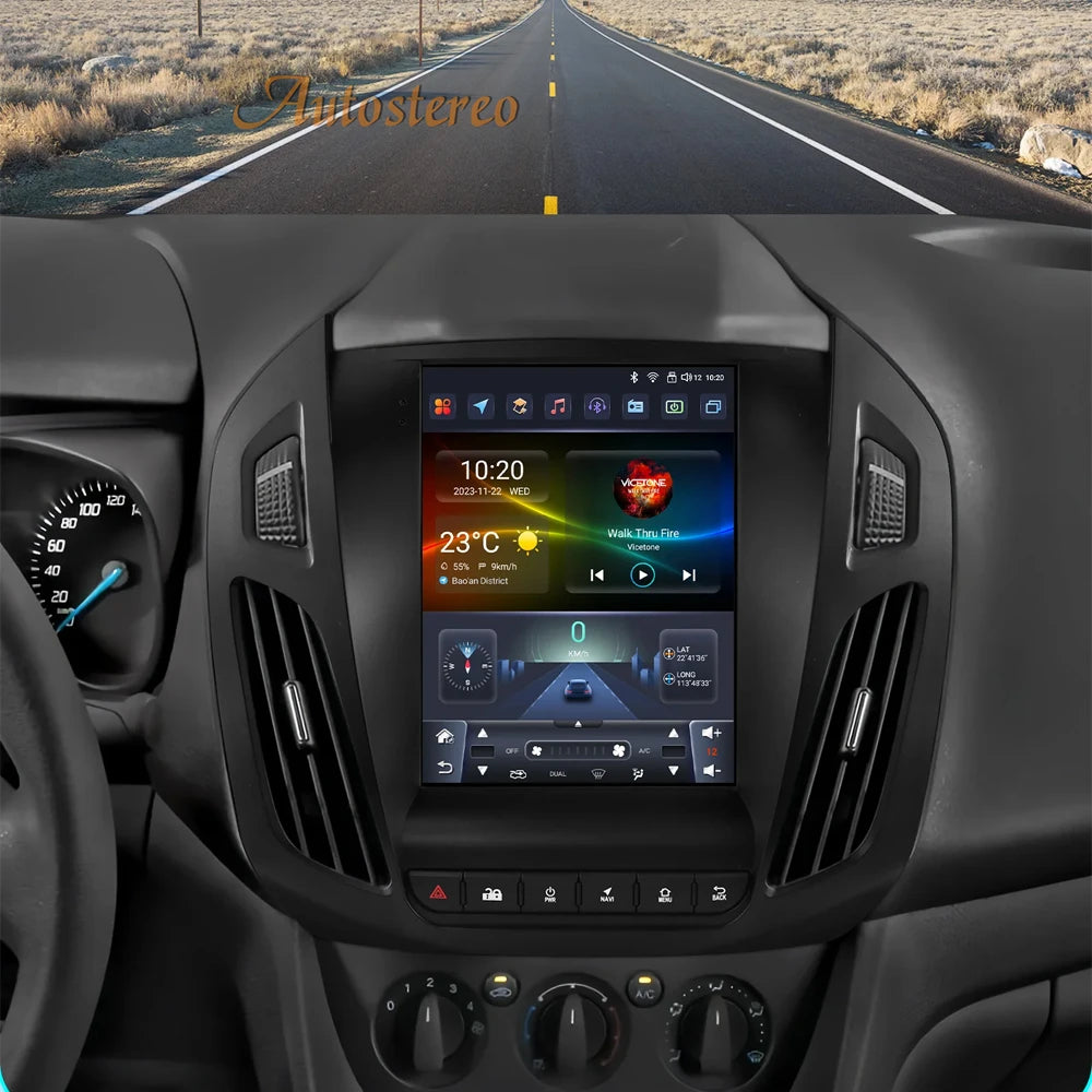 For Transit Tourneo Connect 2013-2018 Android Tesla Style Vertical Screen Car Multimedia P