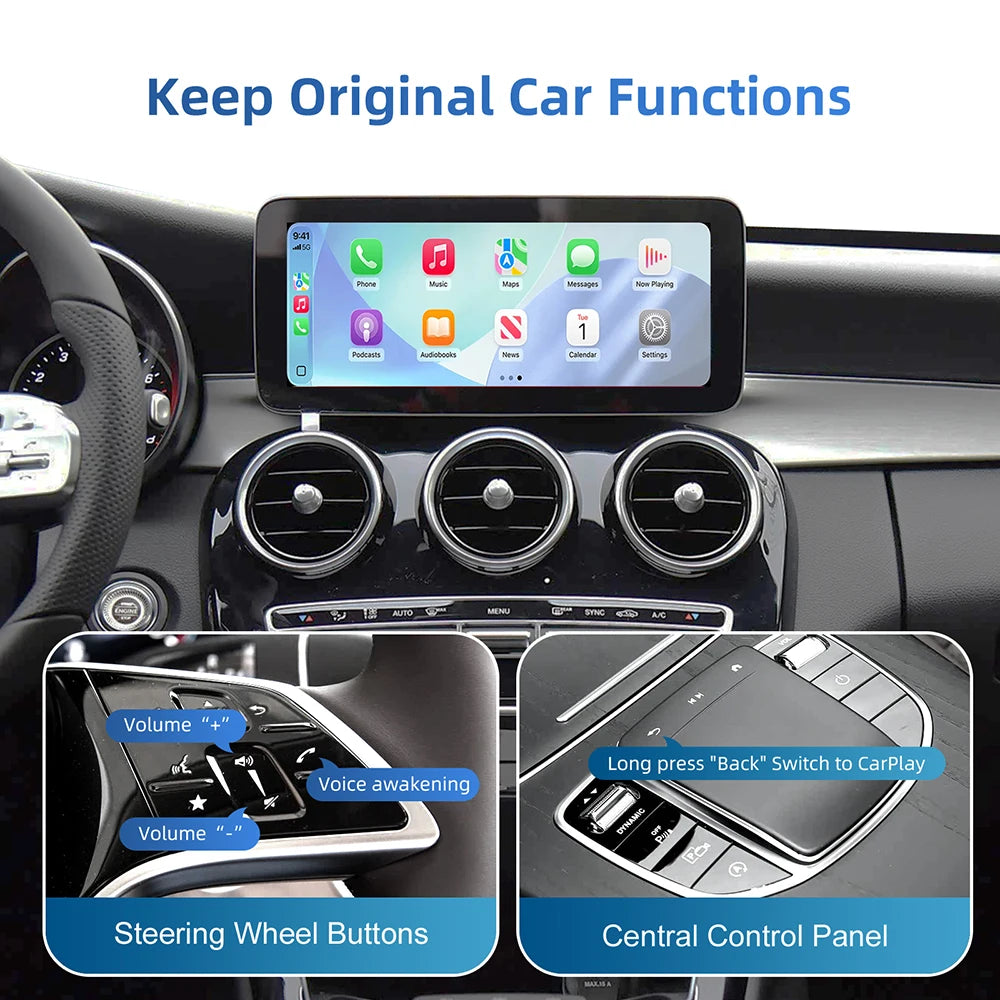 Wireless CarPlay Android Auto Fits For Mercedes C E S G Class CLS GLC Sprinter NTG 5.5 Car