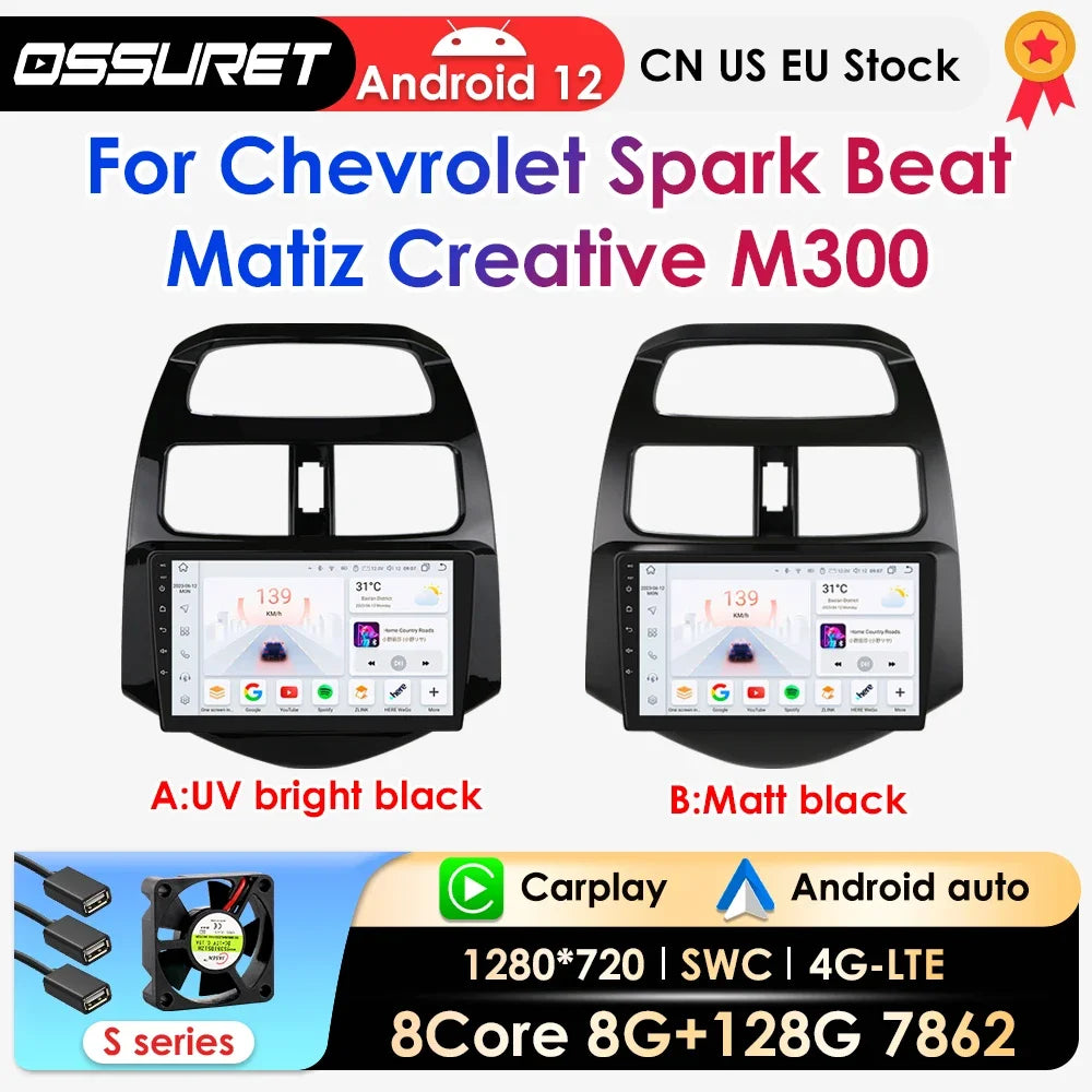 Carplay Android Auto Car Radio for Chevrolet Spark Beat Matiz Creative M300 Car Intelligen
