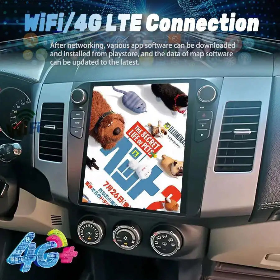 10.4" Car Android Screen Carplay For Mitsubishi Outlander 2005-2012 GU Radio Multimedia St
