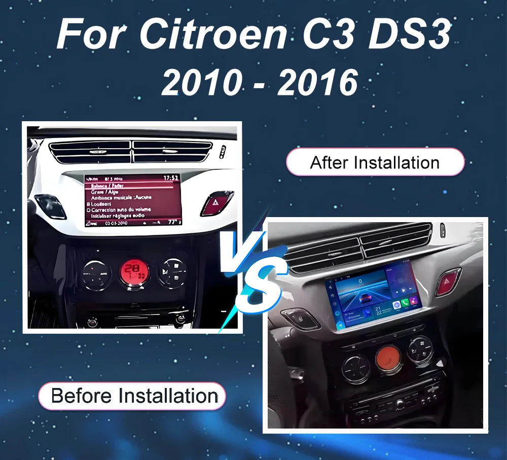 Car Radio 7inch GPS Android 16 For Citroen C3 DS3 2010-2016 radio Multimedia Video player