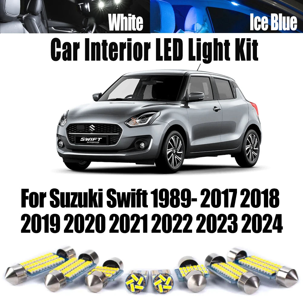 LED Interior Light Kit for Suzuki Swift 1989- 2017 - Canbus Dome Map Door Trunk Bulbs | AUTOKITSHOP