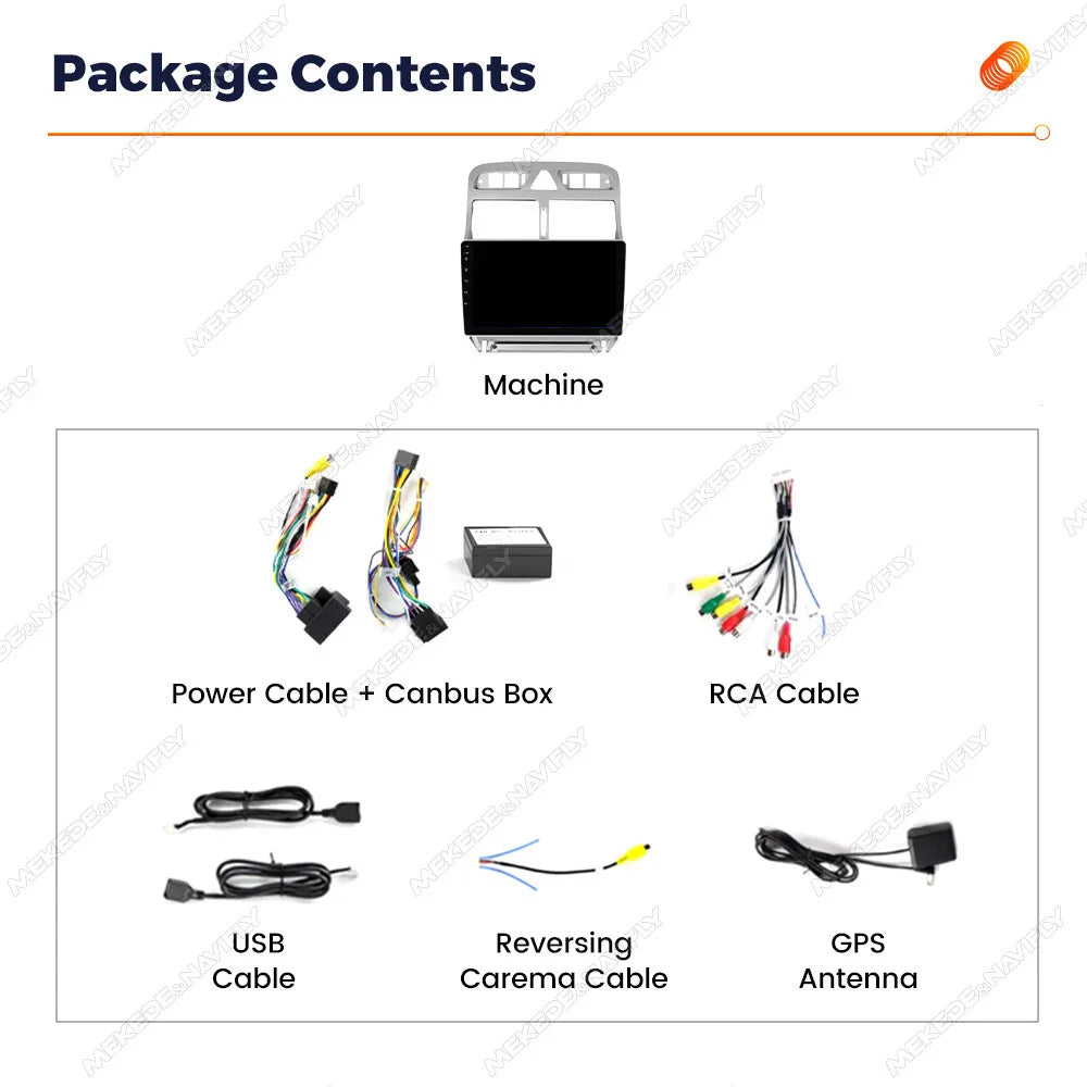 2GB+32GB Android 14 Car Radio for Peugeot 307 307CC 307SW 2001-2013 Wireless Carplay AUTO  | AUTOKITSHOP