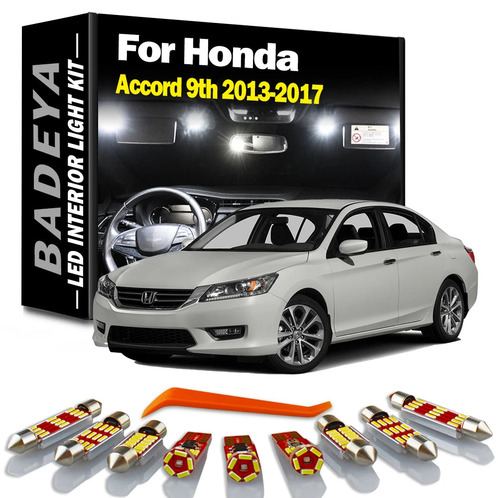 LED Interior Dome Map Roof Trunk Light Kit For Honda Accord 9 MK9 9th Gen 2013 2014 2015 2