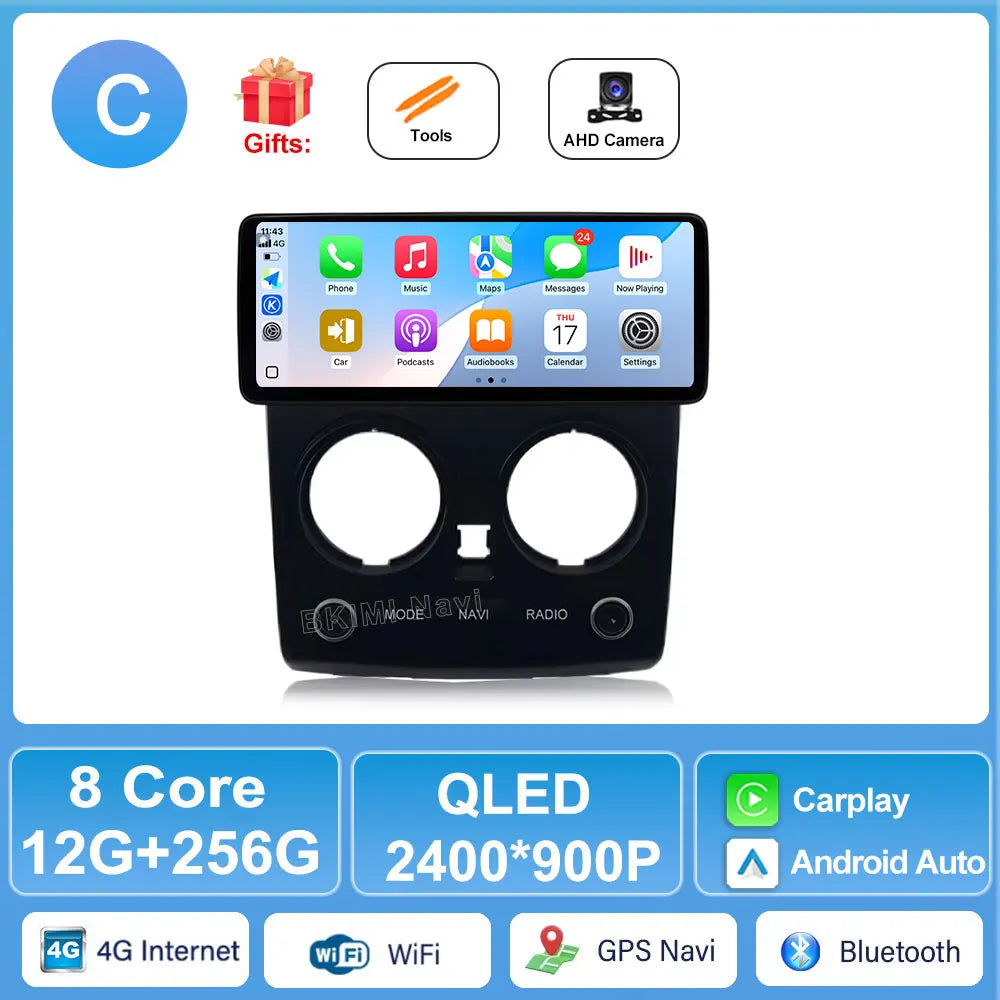 12.3" Multimedia Player Car Radio for Nissan Qashqai 2008-2015 - GPS, Carplay, Android Auto, 4G WiFi Head Unit