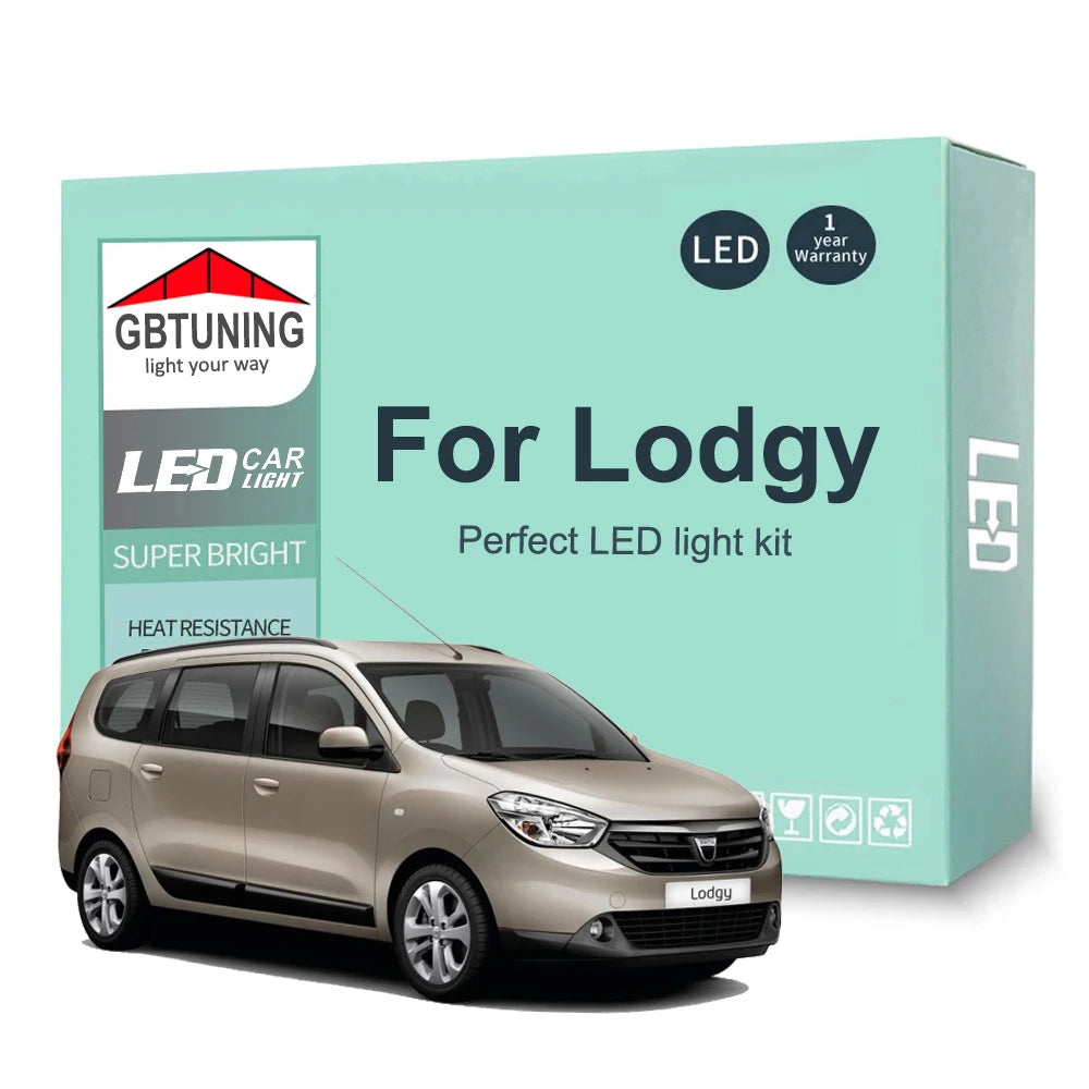11-Piece LED Interior Light Kit for Dacia Lodgy - Canbus Error-Free Bulbs | AUTOKITSHOP