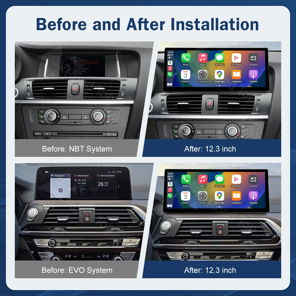 CN 12.3 Multimedia Display For BMW X3 X4 F25 F26 G01 2011-2022 CIC NBT EVO Touch Screen Wi | AUTOKITSHOP
