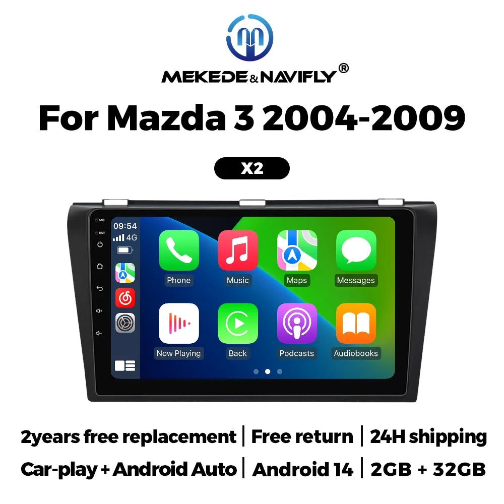 Android 9inch Touch Screen Car Radio for Mazda 3 2004 2005 2006 2007 2008 2009 Support BOS | AUTOKITSHOP