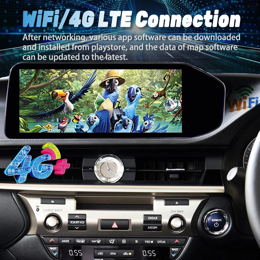 DSP BT 12.3inch Carpaly Stereo For Lexus ES ES300 ES250 ES350 ES300h 2013-2017 RHD Android
