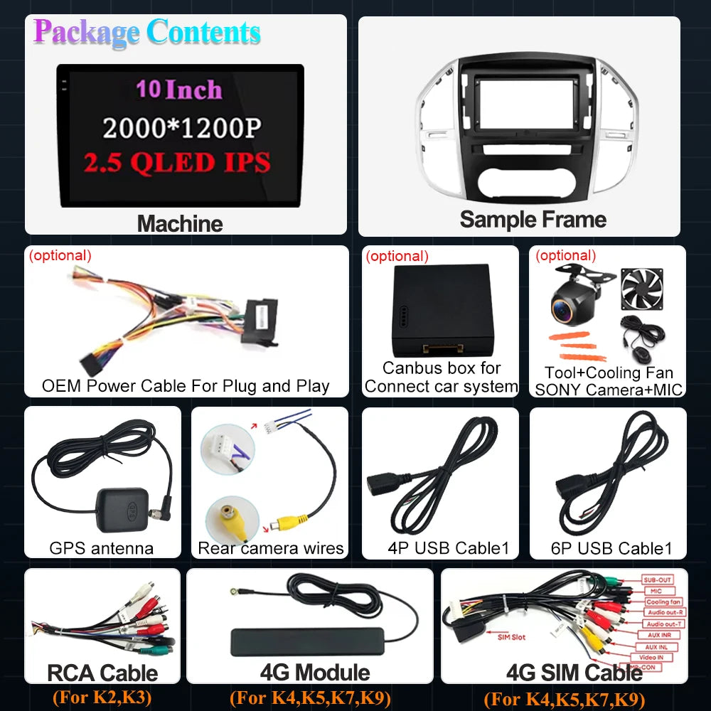 Android 16 Touch Screen For Mercedes Benz Vito 3 W447 2014-2020 Gps With Carplay Android A | AUTOKITSHOP