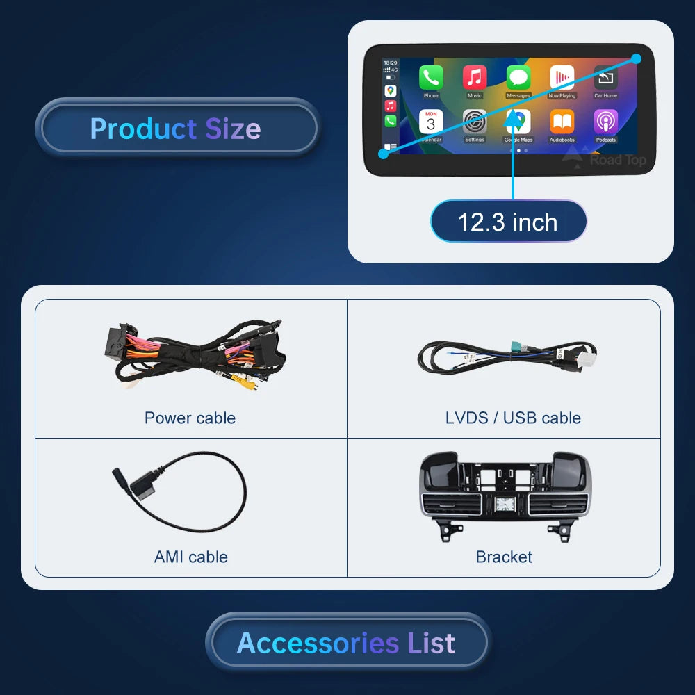 12.3'' Multimedia Display For Benz ML W166 GL X166 GLE GLS 2012-2018 Touch Screen Wireless | AUTOKITSHOP