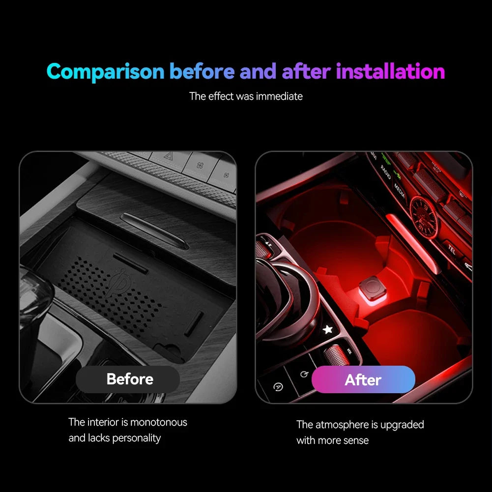 New Universal USB Car Interior Ambient Atmosphere Light LED Signal Lights Auto Reading Lamp Decorations Car Interior Accessories