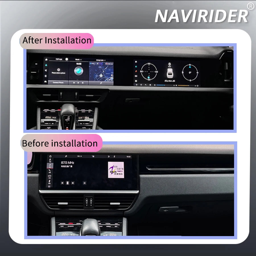 12.3+12.3Inch Interactive Car Radio For Porsche Cayenne 2018-2024 Upgraded 2025 New Displa | AUTOKITSHOP