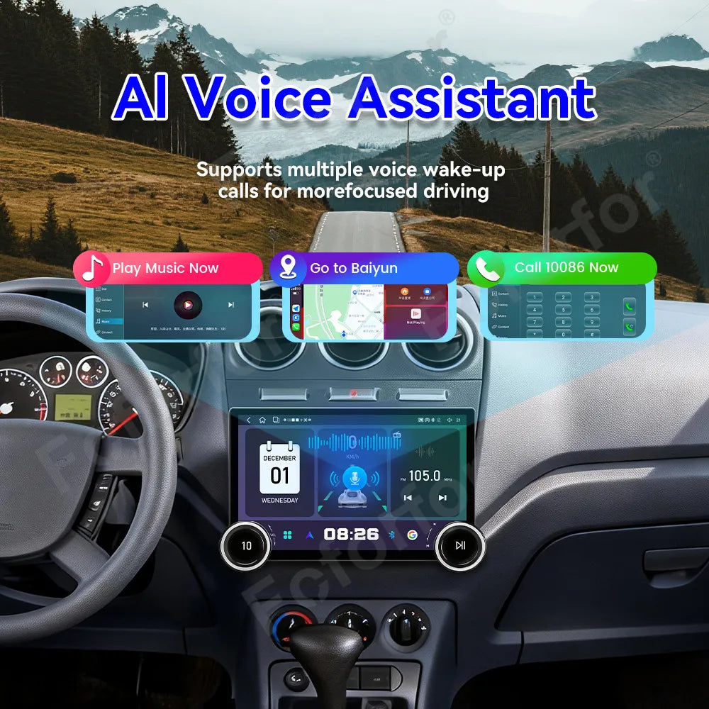 Sleek Premium HD Touch Screen 11.5 Inch Android 15 Wireless CarPlay GPS Navigation Stereo