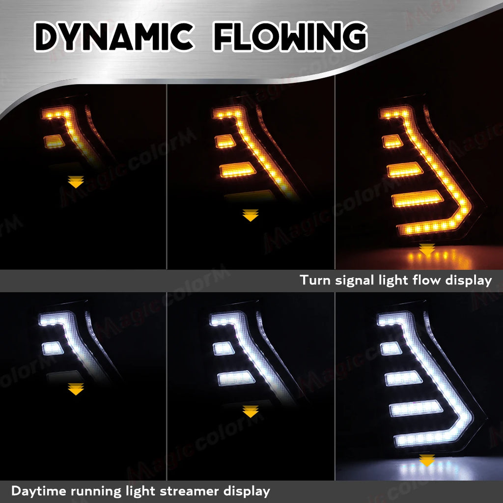 64 Colors DRL For Toyota Tacoma 2024 2025 LED Daytime Running Lights RGB Turn Signal Lamp  | AUTOKITSHOP