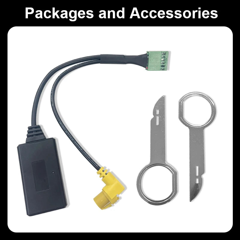 MMI 3G Car AMI 12Pin Bluetooth 5.0 Module AUX AUX Cable Adapter Wireless Audio Input Repla