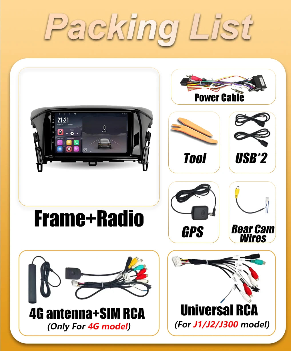 Android 16 Auto Carplay Car Radio For Mitsubishi Eclipse Cross 2018 2019 2020 Multimedia P | AUTOKITSHOP