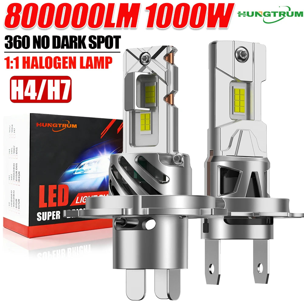 H7 H4 LED Canbus Bulb Ultra Powerful Spotlight Turbo Car Headlight High Power Ampoule Led