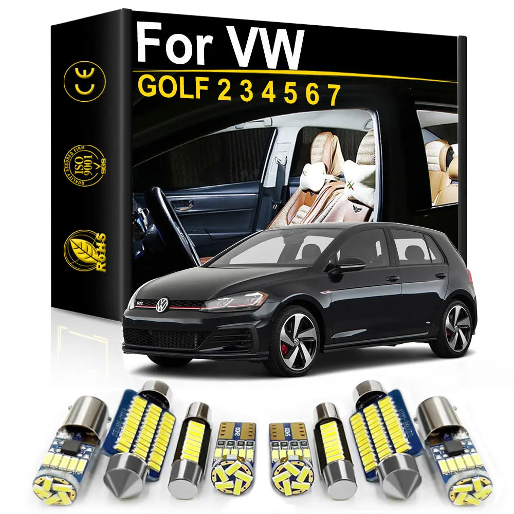 LED Interior Light Kit for Volkswagen VW GOLF 2 3 4 5 6 7 MK2 MK3 MK4 MK5 MK6 MK7 Accessories Car Interior LED Light ...