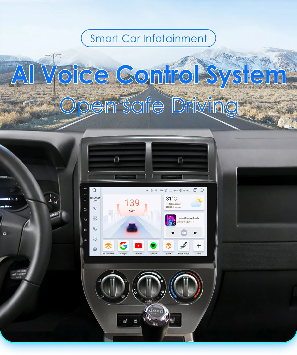 Android 14 car intelligent Screen for Jeep Compass Patriot 2007 - 2009 Carplay Android Aut