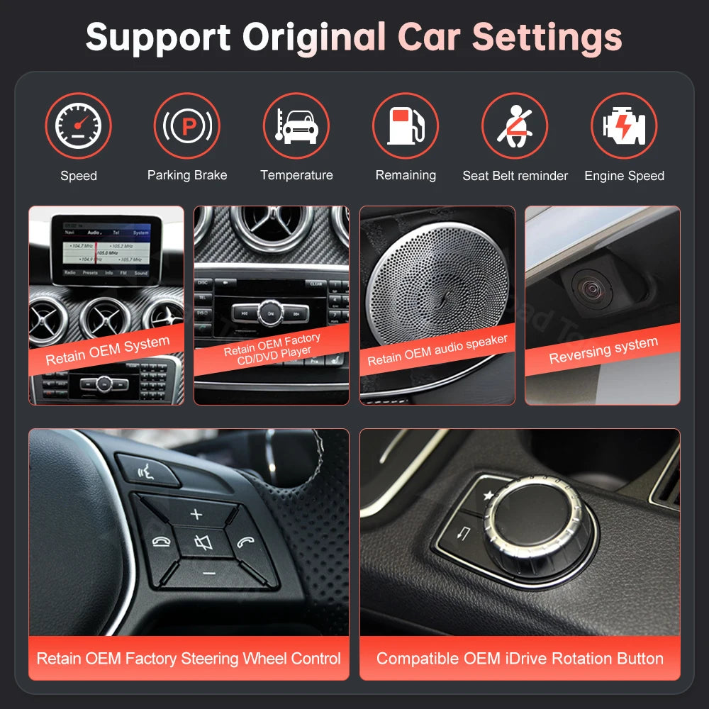 CN 12.3'' Wireless Carplay Multimedia Touch Screen For Mercedes Benz A B C CLA GLA W176 W2 | AUTOKITSHOP