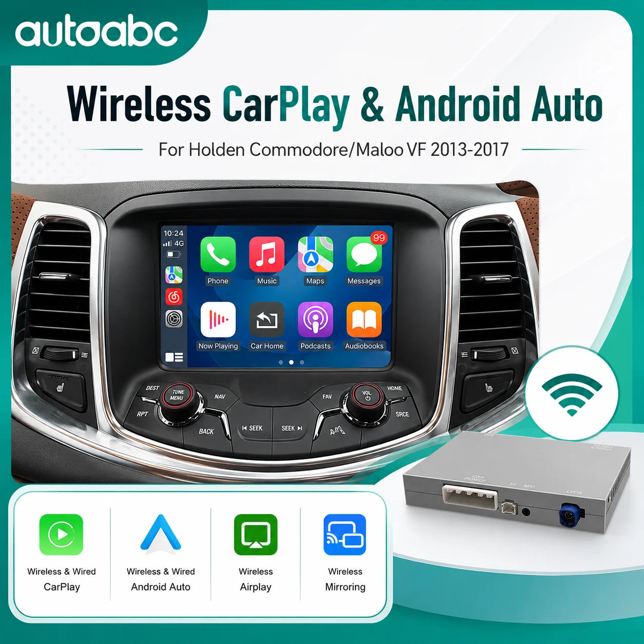 Wireless CarPlay Android Auto Module For Holden Commodore Maloo VF 2013-2017 Wired CarPlay | AUTOKITSHOP