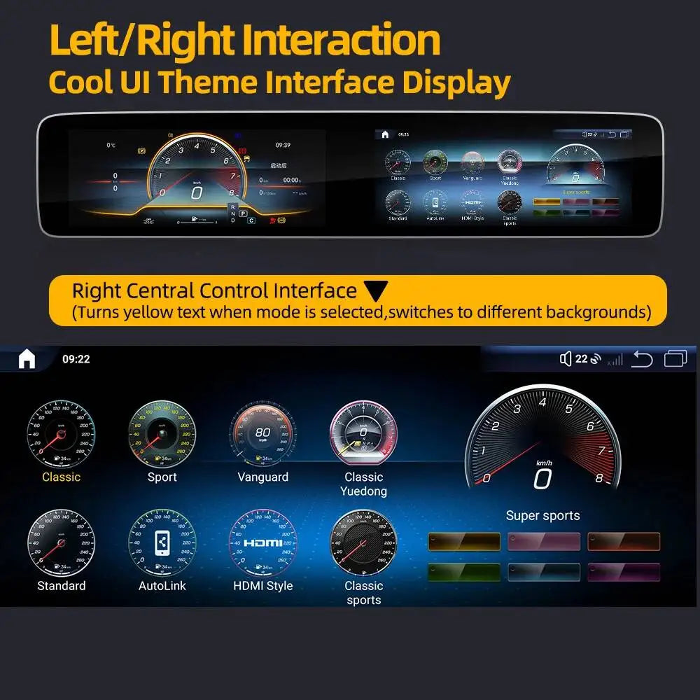 12.3” Dual Screen For Mercedes Benz Eclass W213 NTG5.0/5.5 2016-2020 Car Radio Android Vid | AUTOKITSHOP