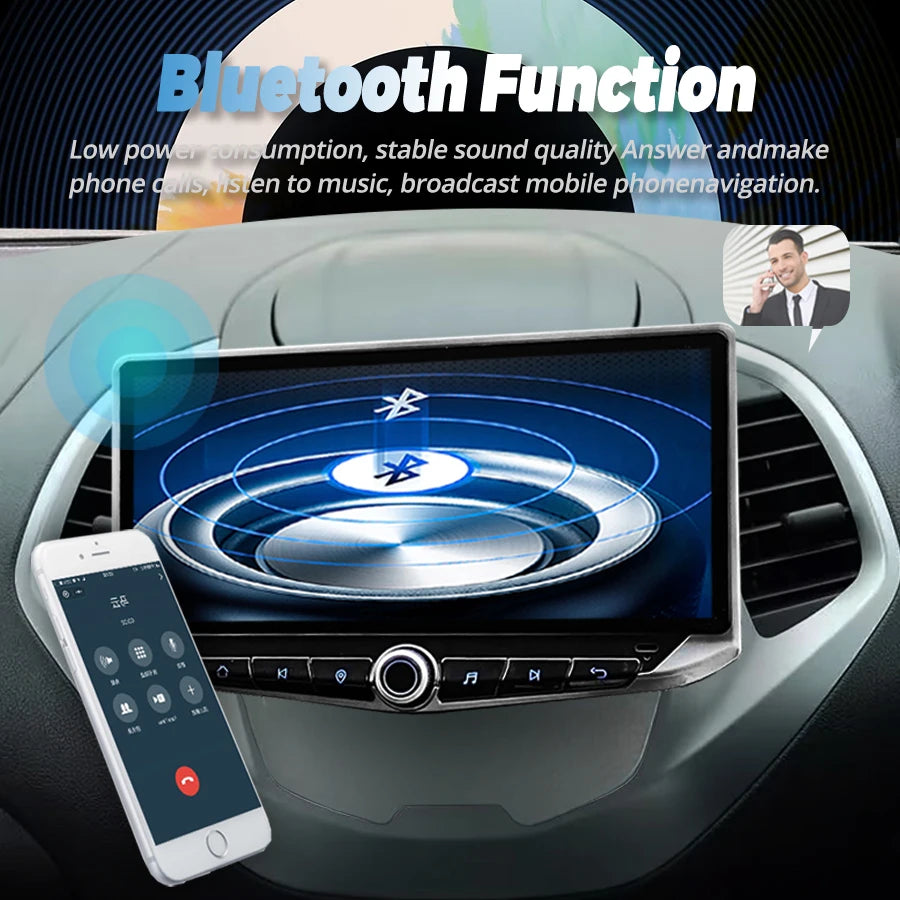 10.88inch Android Screen For Ford Figo KA 2015 2016 2017 2018 Car Radio Video Multimedia D