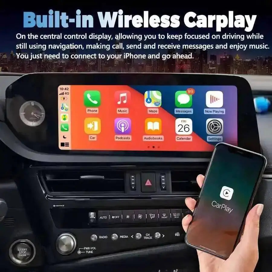 For Lexus ES ES300H ES350H ES300 ES330 ES350 2022 Multimedia Video Player Android Auto Car