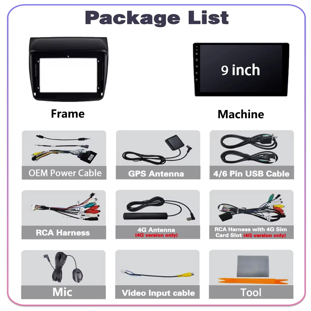 For Mitsubishi Pajero Sport 2 L200 Triton 2008 -2016 CPU 7862 Android 2K QLED Screen Car R
