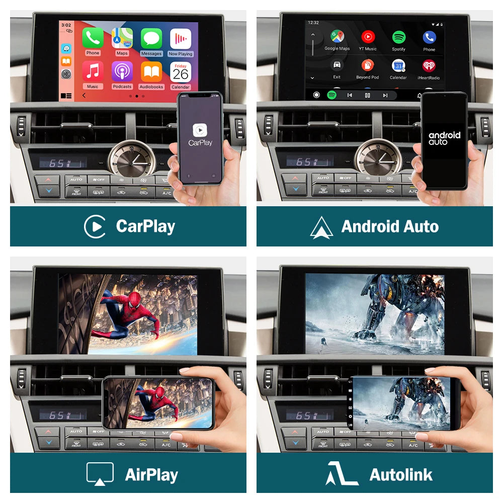 Wireless CarPlay RoadTop for Lexus NX 2014-2019, with Android Auto Mirror Link AirPlay Car