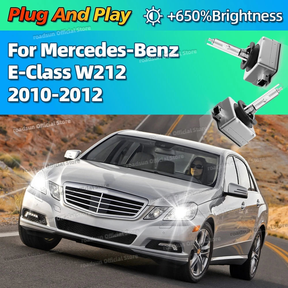 Xenon 35W 6000K White Car HID Headlight Replace Light Bulbs For Mercedes Benz E Class W212