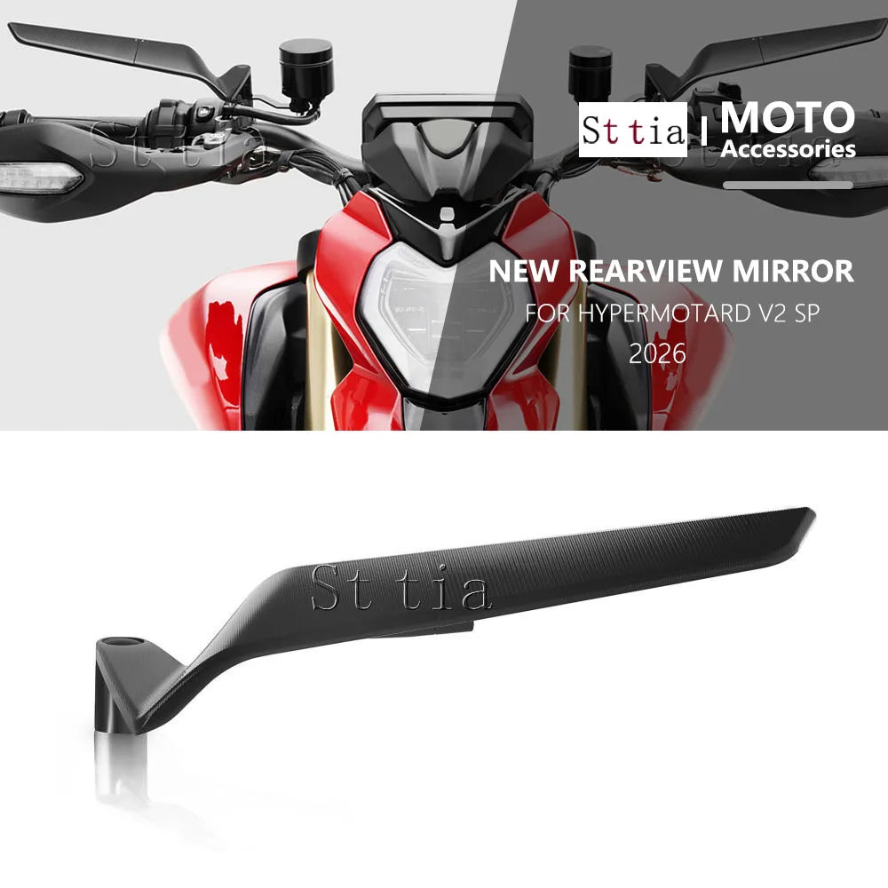 Fit For Ducati Hypermotard V2 SP HYPERMOTARD V2 SP 2026 Motorcycle Accessories Side-Mirror Wind  - Automotive LED Light