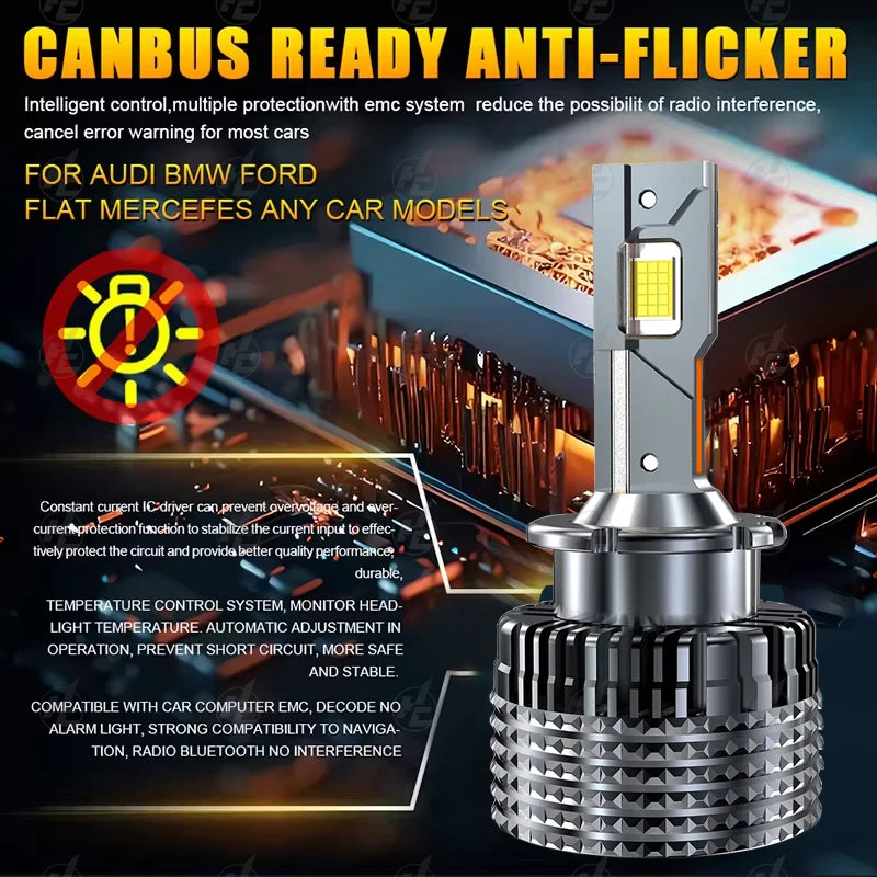 D4S D2S Led Headlight Canbus Bulbs 1500000LM CSP D1S D3S D8S Led 1500W Super Bright D1R D4