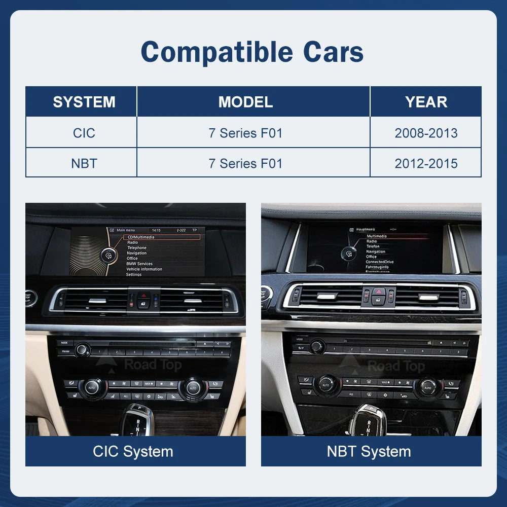 12.3'' CN Multimedia Display For BMW 7 Series F01 2008-2015 CIC NBT EVO System Touch Scree | AUTOKITSHOP