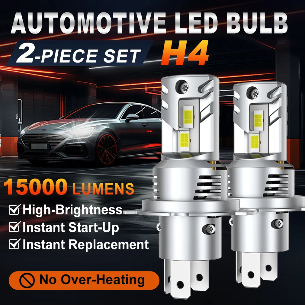 TOAUTO H4 LED Lights Bulbs 6000K 120W H7 LED Headlight Canbus H11 H4 Car Turbo Lights With