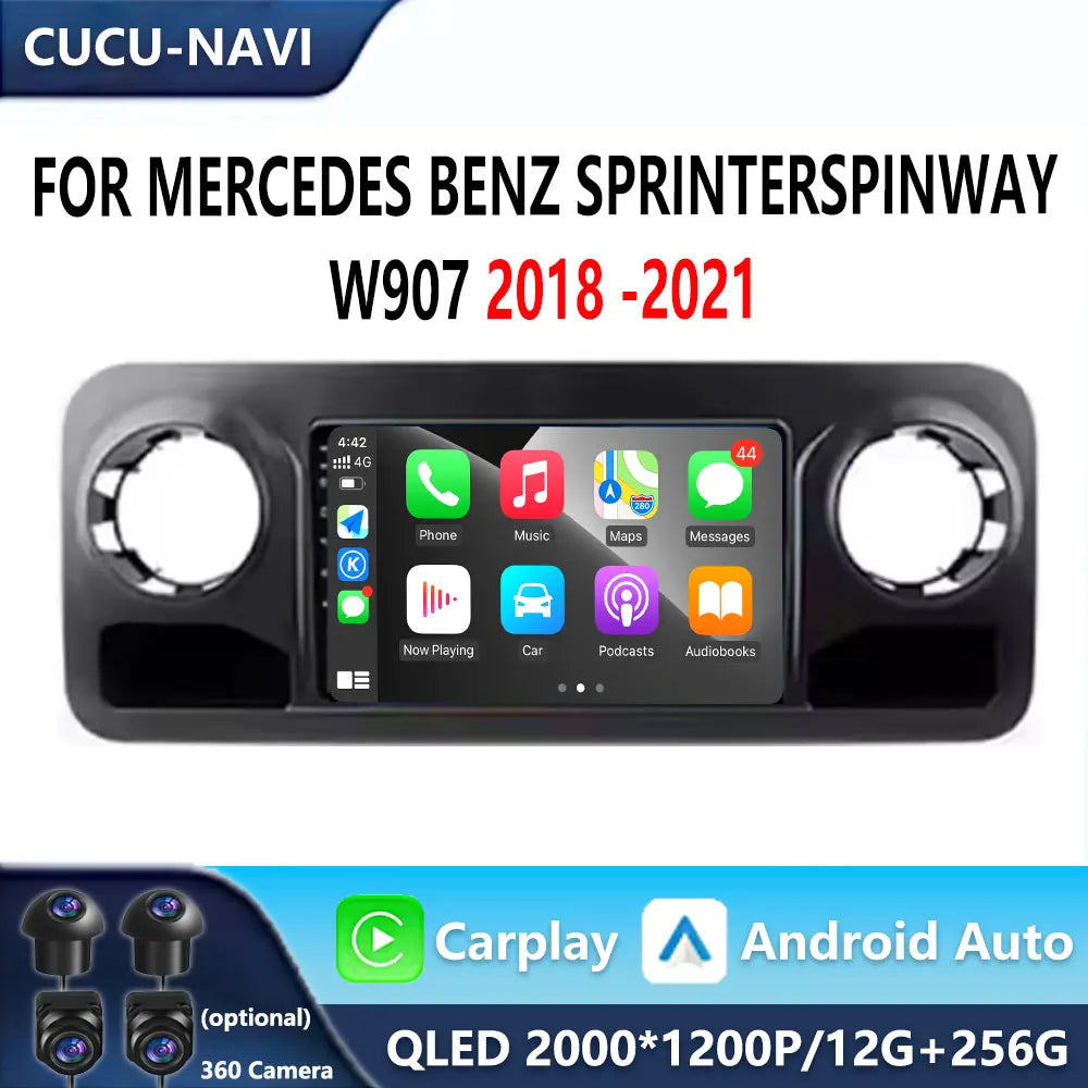 Navigation Multimedia Video Player Tools Android 14 Auto Carplay For Mercedes Benz Sprinte | AUTOKITSHOP