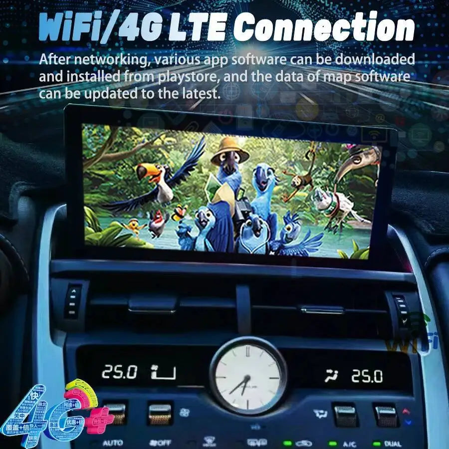 RHD Multimedia Player Stereo Radio For Lexus NX NX200 NX200T 300h 2018-2021 CarPlay 8+256G