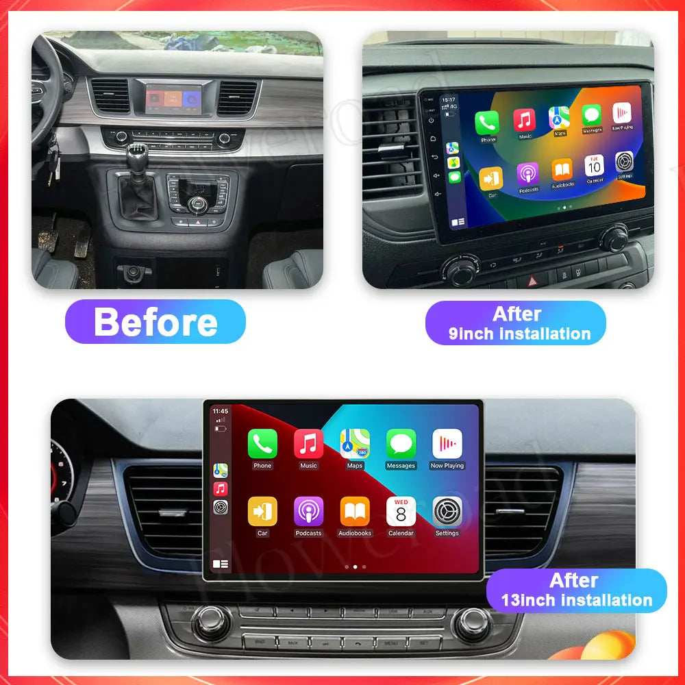 Android 15 8Core 8+256G Car Multimedia Player Radio For Maxus LDV MG G10 2014 - 2021 GPS C | AUTOKITSHOP