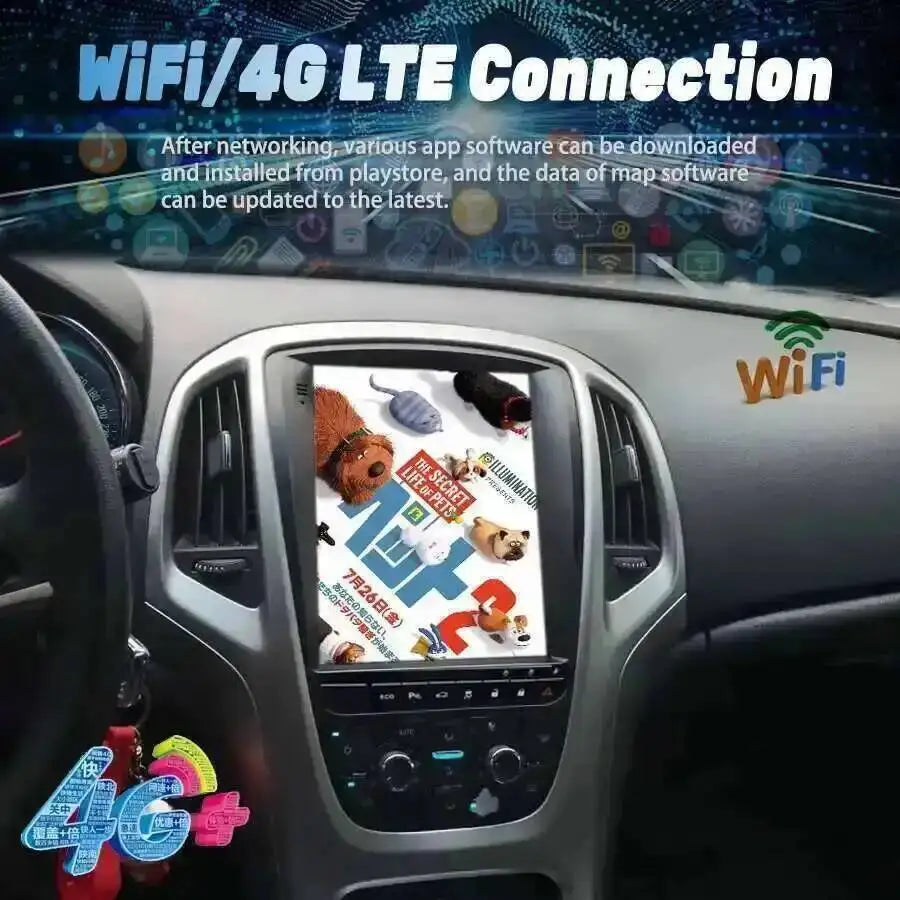 9.7inch Navi Carplay Vertical Screen Android 15 Radio For Buick Excelle For Opel Astra J 2