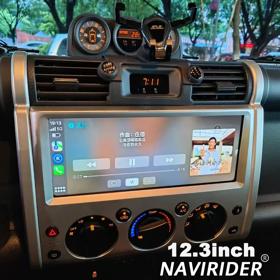12.3inch Multimedia Stereo Video Player For Toyota FJ Cruiser 2008-2015 Carplay Gps 256GB