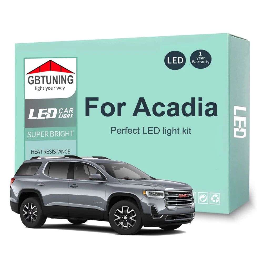 LED Interior Light Kit for GMC Acadia 2007-2017 - Canbus Dome Map Door Trunk Bulbs | AUTOKITSHOP