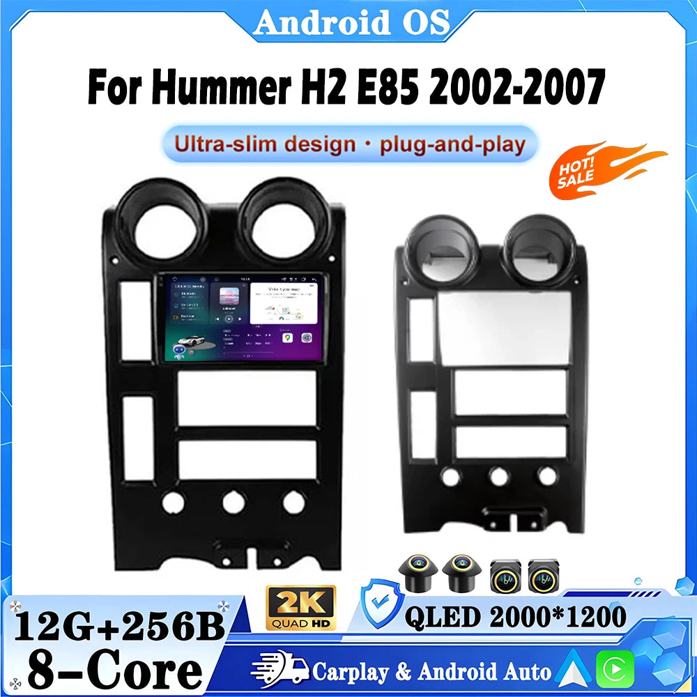 9" For Hummer H2 E85 2002-2007 Car Radio Multimedia Video Player Navigation GPS Android 16