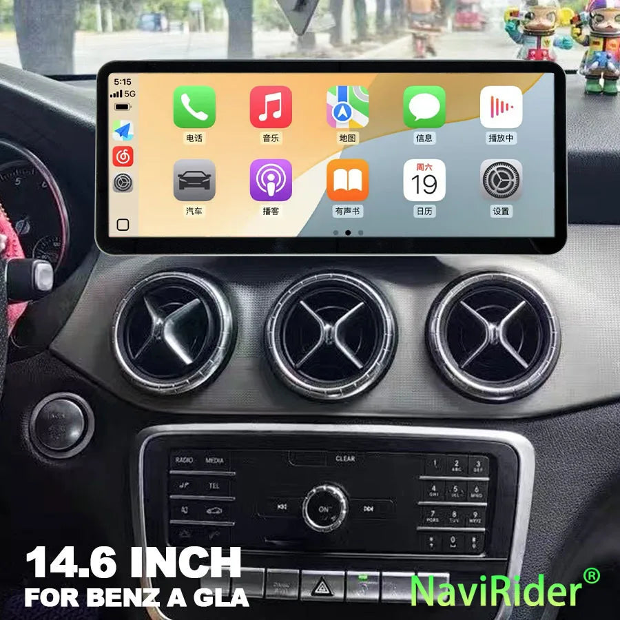 14.6inch For Benz A GLA CLA W176 X156 C117 X117 2013-2019 Android 14 Car Radio Carplay Aut