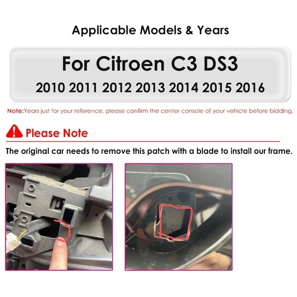 Android 16 For Citroen C3 DS3 2010-2016 Navi GPS 4G+WIFI Wireless CarPlay Intelligent Syst