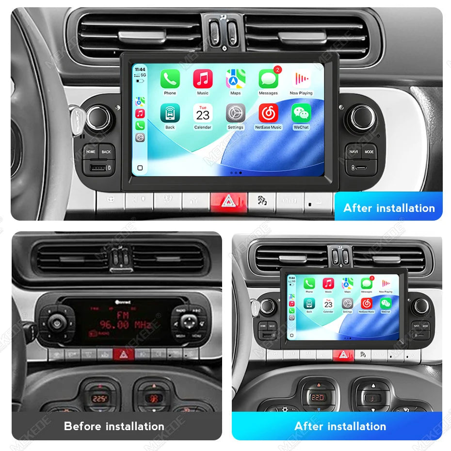 For Fiat Panda 2013 2014 2015 2016-2020 Built-in Wireless Carplay Android Auto Car Radio M | AUTOKITSHOP
