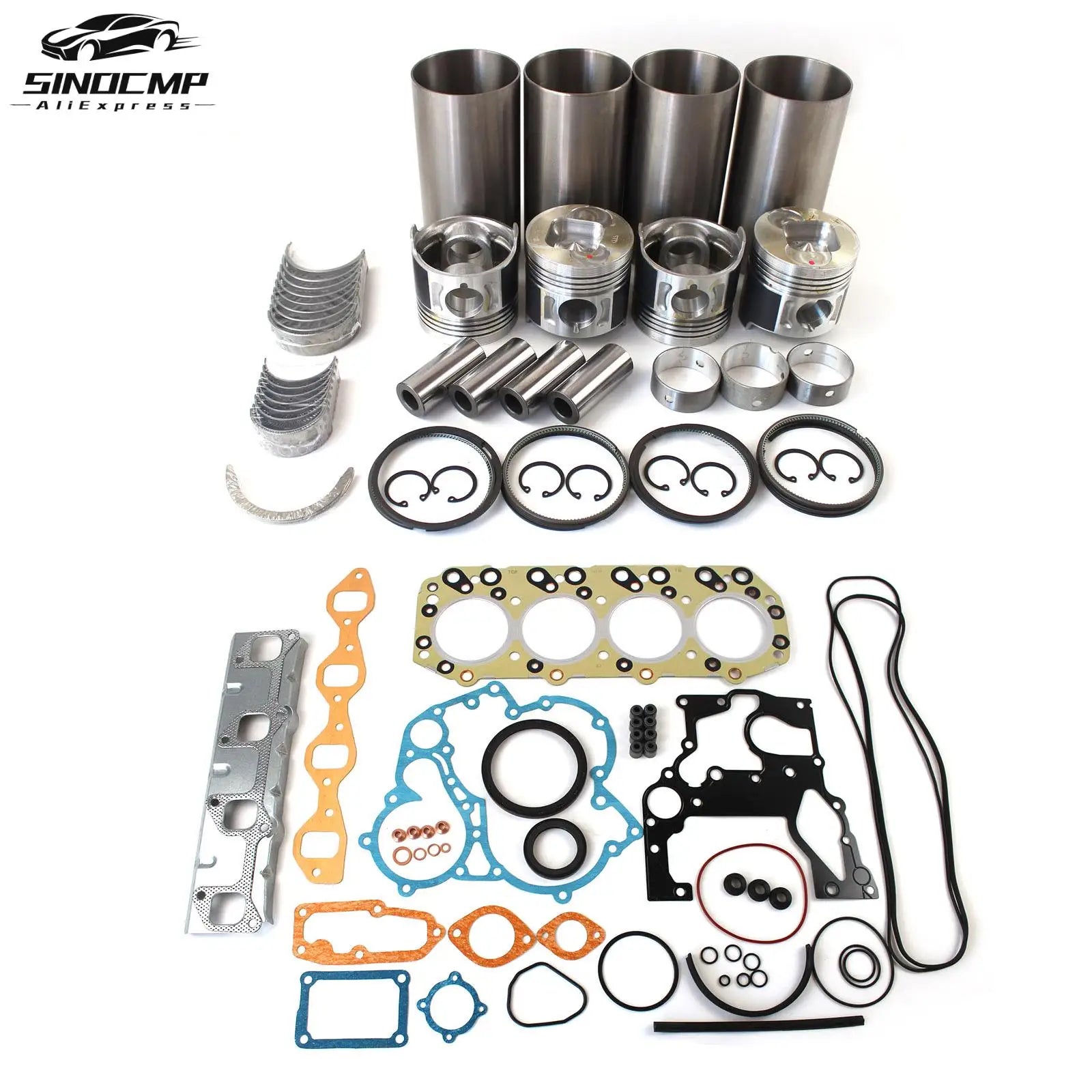 D201 Engine Cylinder Overhaul Gasket Kit STD For Isuzu D201 2.2DI Engine Loader Excavator