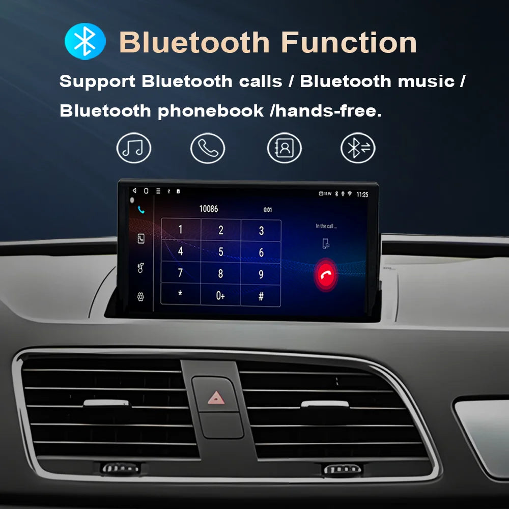 8 inch HD Touch Screen for Audi Q3 2011 - 2018 Android 14 Car Radio Video Multimedia Playe