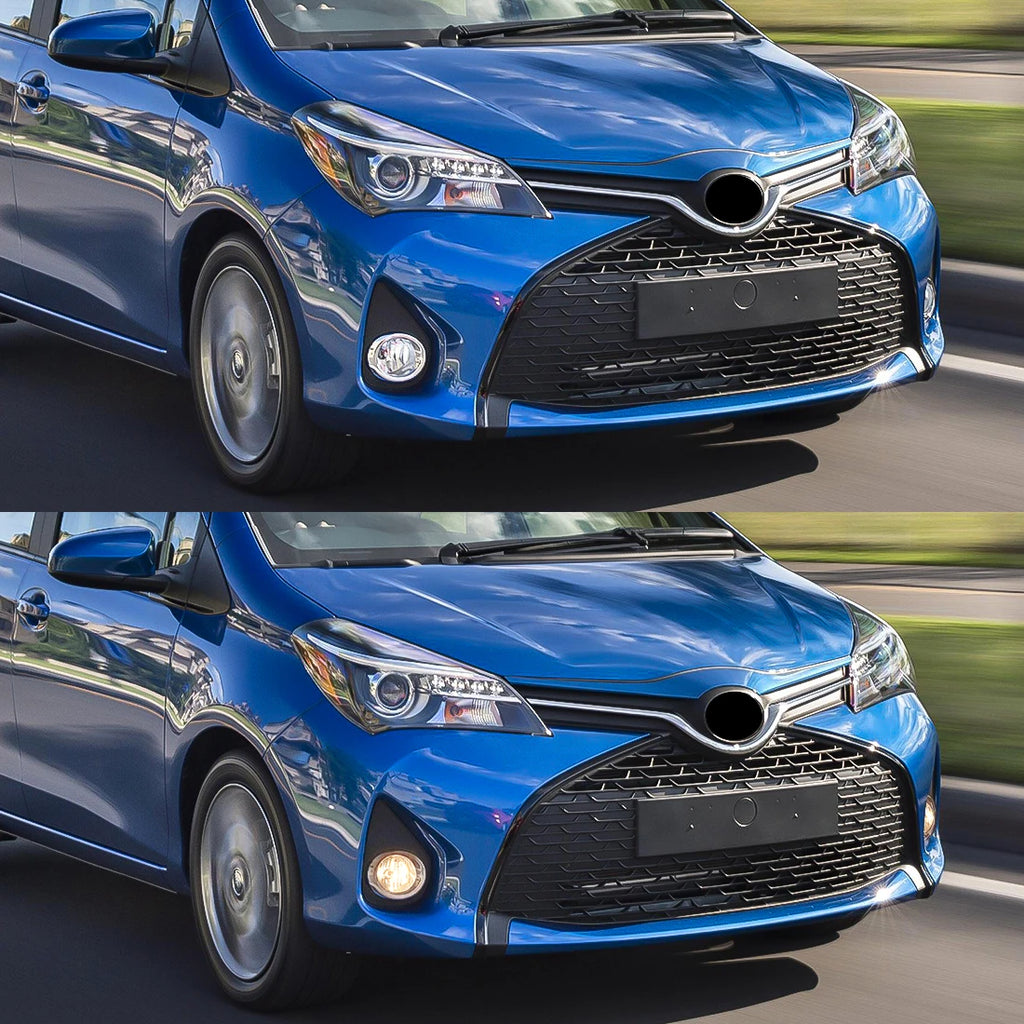 For Toyota Yaris 2014 2015 2016 2017 US Version Fog Lamps Led DRL Daytime Running Lights C | AUTOKITSHOP