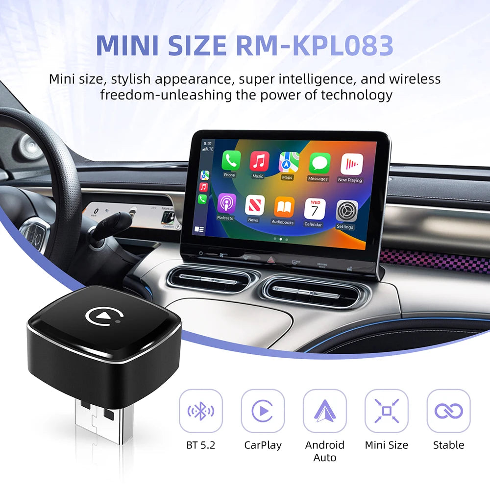 Wireless Carplay Adapter Converts Wired to Wireless carplay Adapter for iPhone, Wireless C